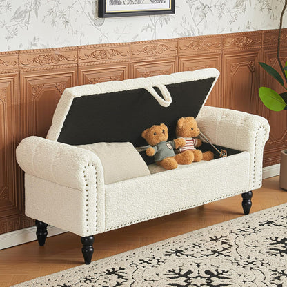 Furniliving Modern Storage Ottoman Bench