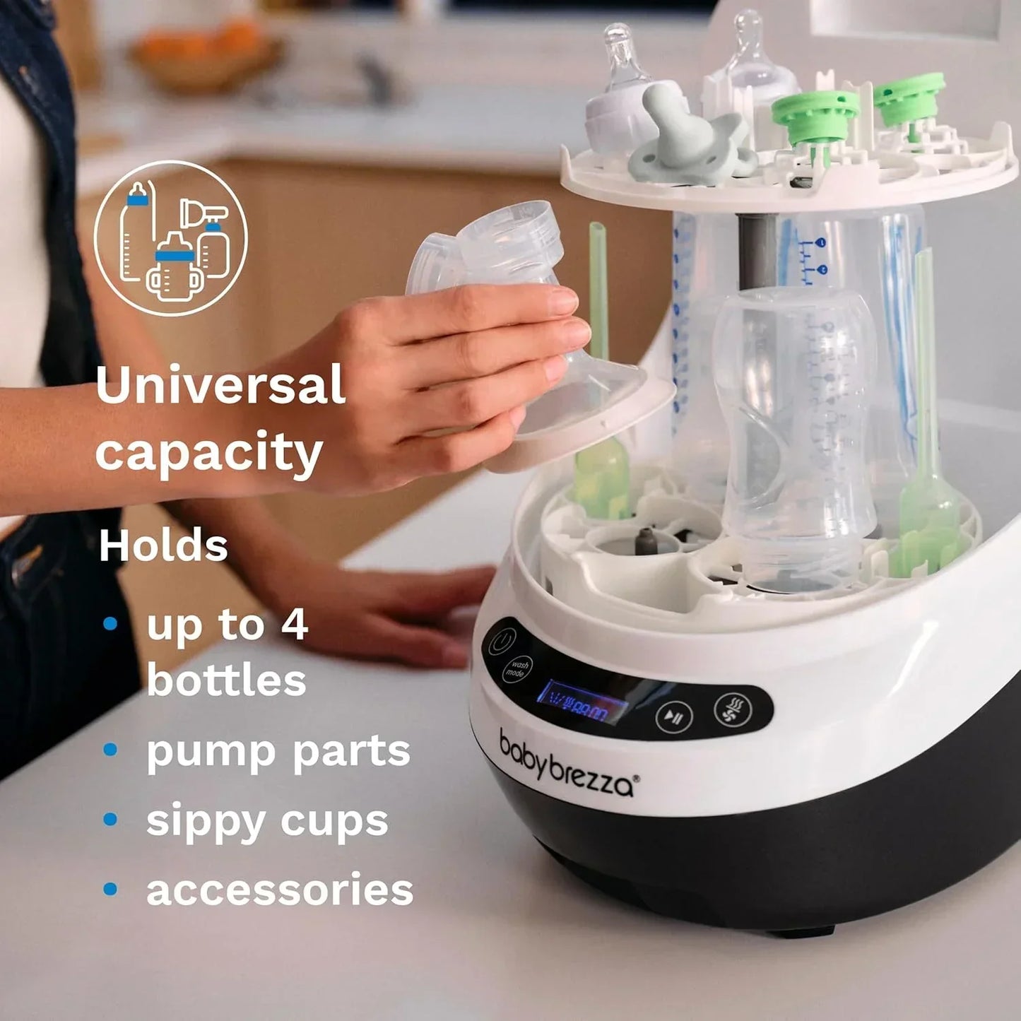 Bottle Washer Pro Baby Bottle Washer Sterilizer Dryer All-in-One Machine Cleans Bottles