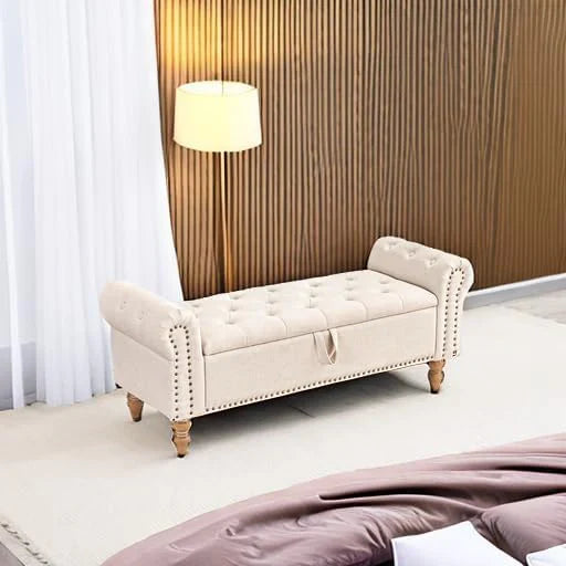 Furniliving Modern Storage Ottoman Bench