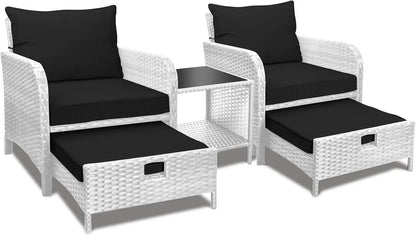 Leveleve Balcony Furniture 5 Piece Patio Conversation Set