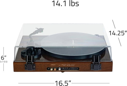 Fluance RT81 Plus Vinyl Turntable, VM95E Cartridge, Walnut