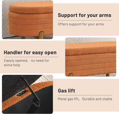 Furniliving Modern Storage Ottoman Bench