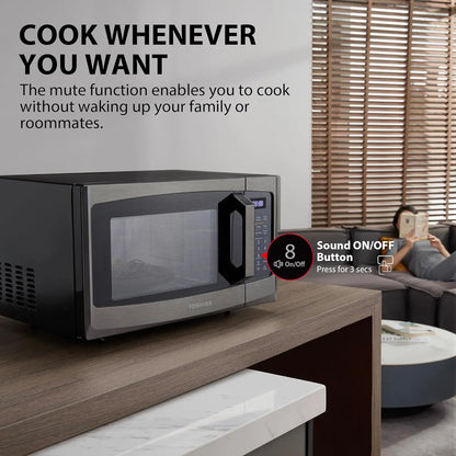 Toshiba 4-in-1 ML-EC42P, SS Countertop Microwave Oven, Smart Sensor, Convection, Air Fryer Combo, Mute Function
