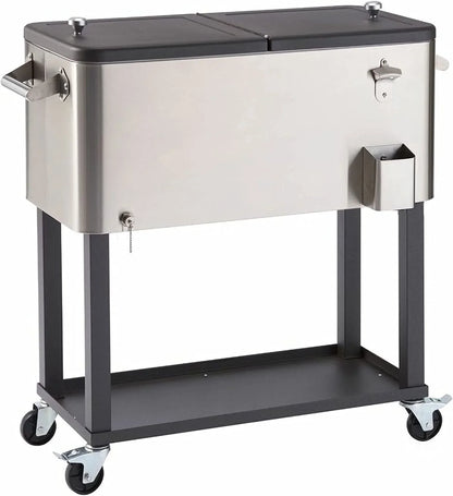 Stainless Steel Cooler With Cover, 100 Quart