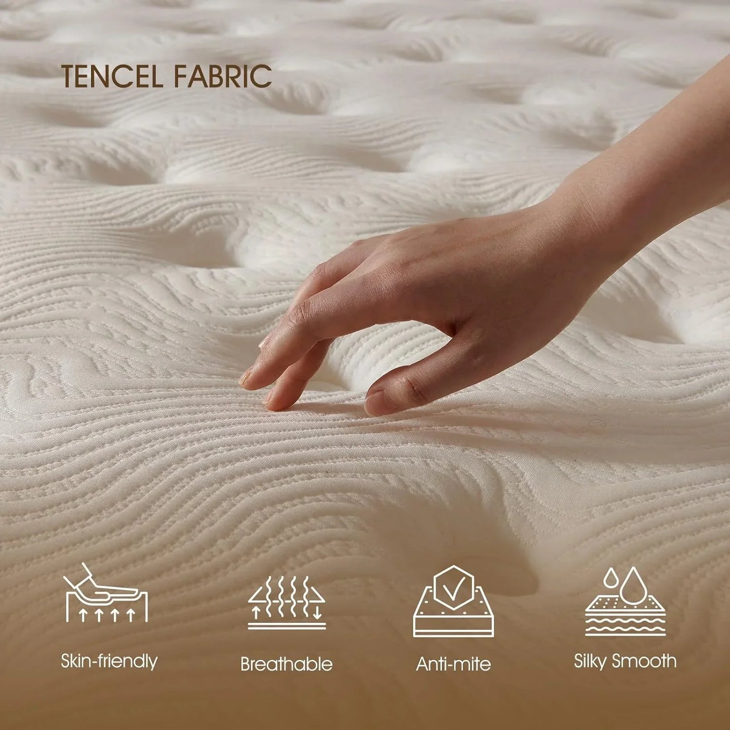 Queen Mattress, 12 In. Cooling Gel Memory Foam Mattress, Cool Sleep, Pressure Relief With Medium Firm Support, Improves Sleep