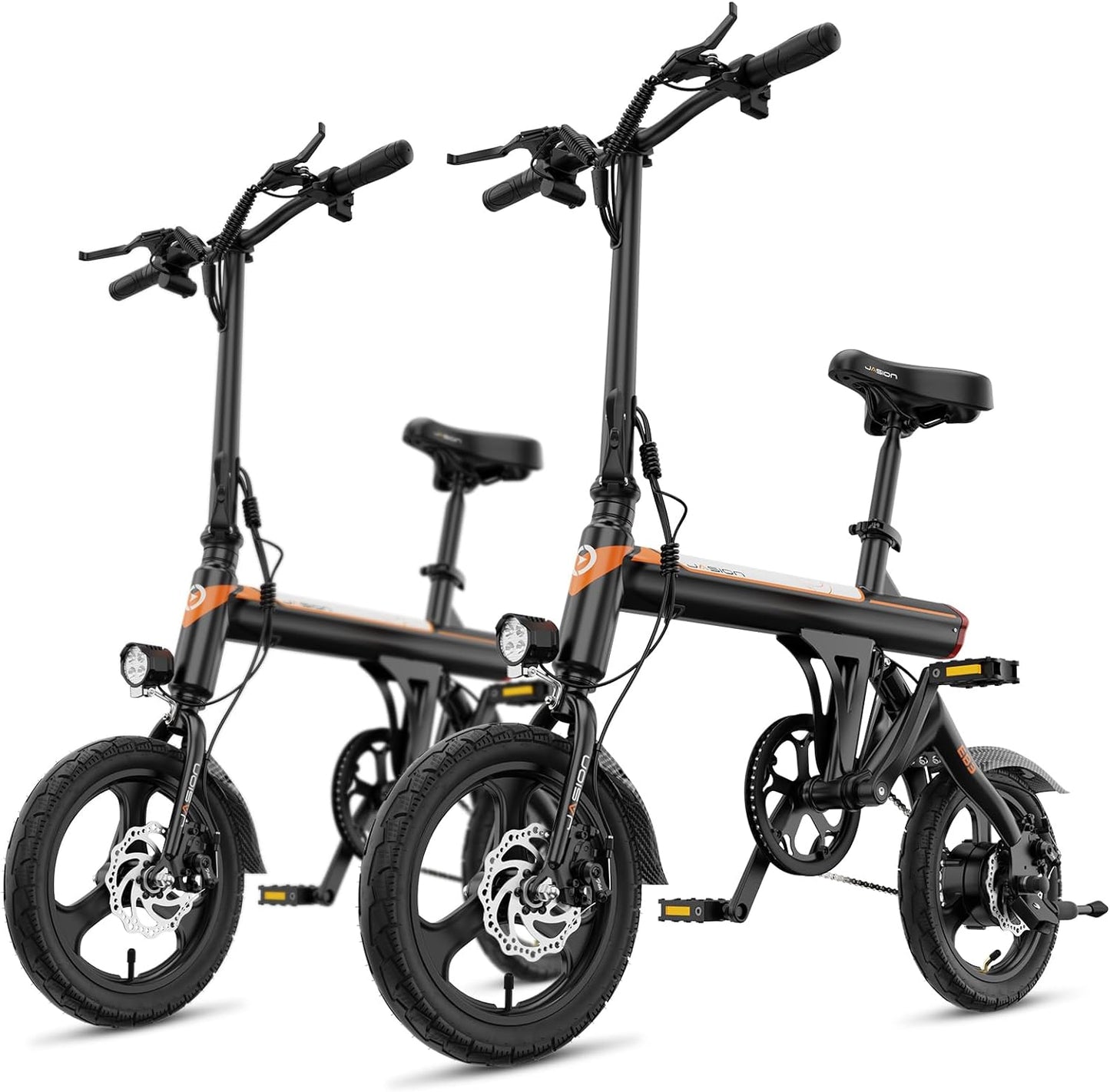 Jasion EB3 Electric Bike Adults 21mph, 500W Peak Motor, 270Wh Battery, Rear Suspension, 3 Levels Assist