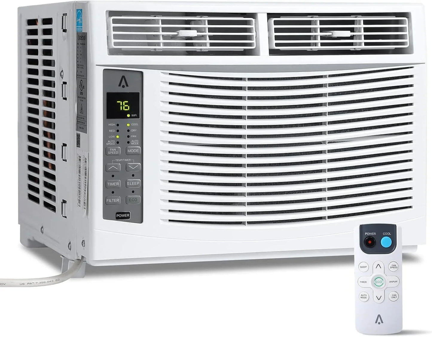 6000 BTU Window Air Conditioner, Cools Up To 375 Sq. Ft., Wi-Fi Enabled Energy