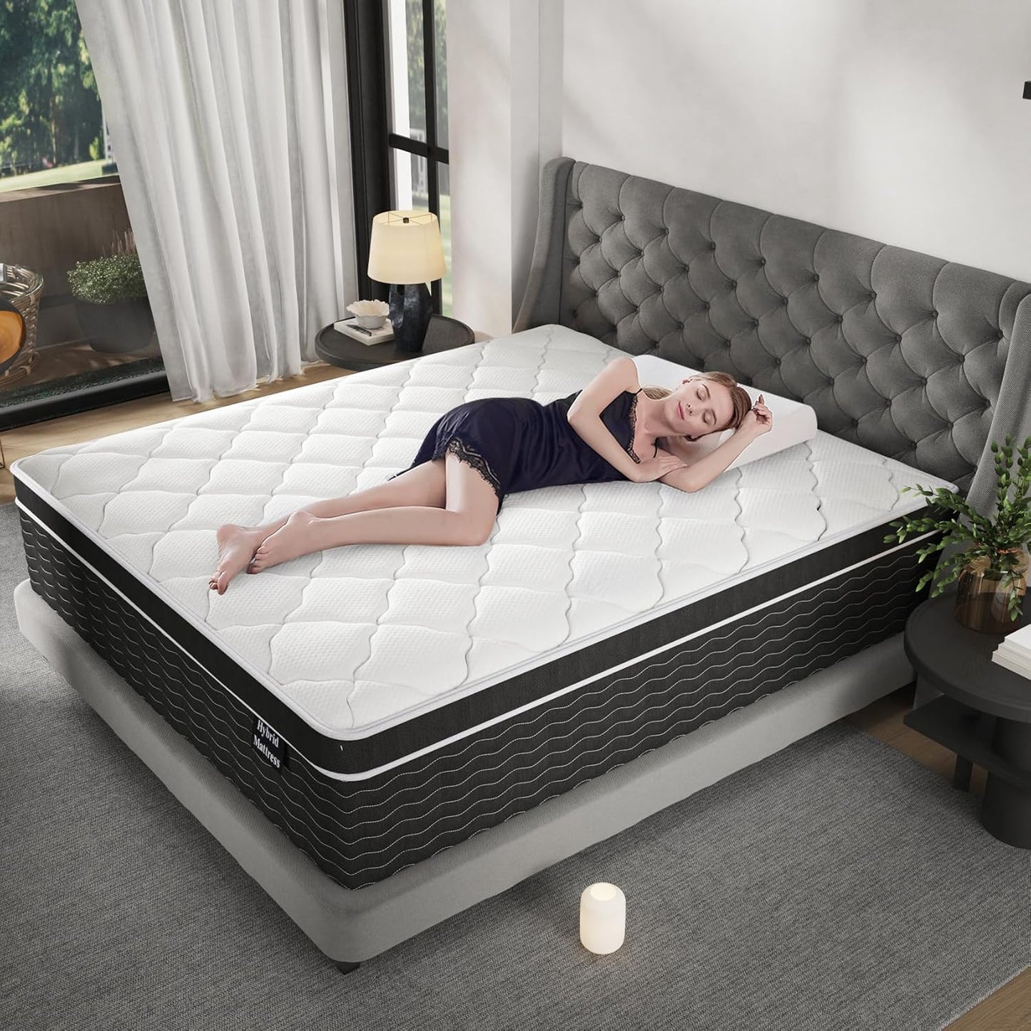 Full Size Mattress, 10 In. Full Size Mattress In A Box, Medium Plush Hybrid Mattress