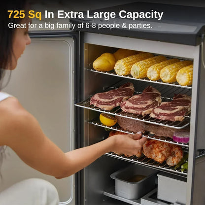 East Oak 30 In. Outdoor Electric Smoker Built-In Meat Probe Smokes Up To 6 Times Longer