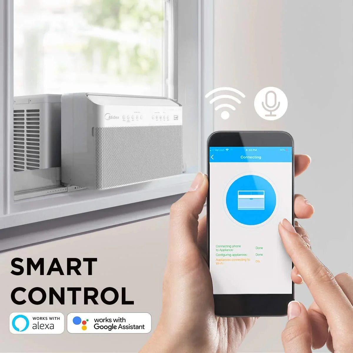 U-Shaped Inverter Window Air Conditioner 12, 000BTU With Open Window Flexibility, Robust Installation, Extreme Quiet, 35% Energy Saving