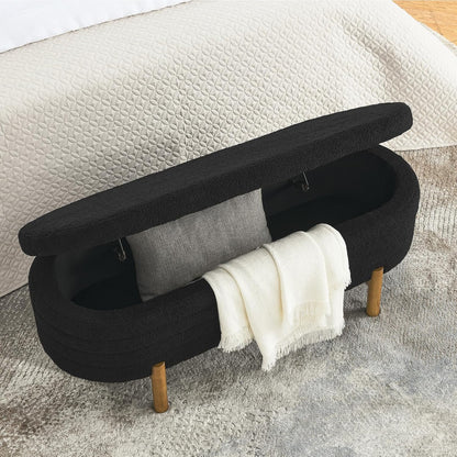 Furniliving Modern Storage Ottoman Bench