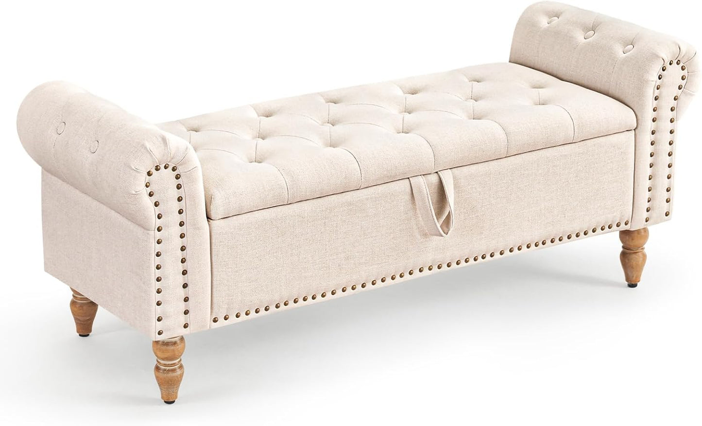 Furniliving Modern Storage Ottoman Bench