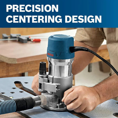 Bosch 1617EVSPK Wood 12 Amp Router Tool Combo Kit- 2.25 Horsepower Plunge Router And Fixed Base With A Variable Speed