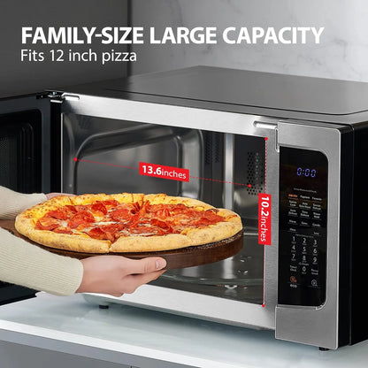 Toshiba 4-in-1 ML-EC42P, SS Countertop Microwave Oven, Smart Sensor, Convection, Air Fryer Combo, Mute Function