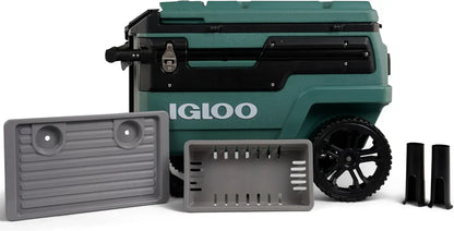 70Qt Wheeled Cooler Insulated Hard Shell Ice Chest