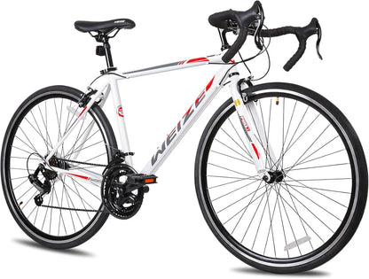 Weize Road Bike, 700C Wheel City Commuter Bicycle, Shimano 14 Speed Drop Bar, Racing Adult Bike With Caliper Brakes, High-Carbon Steel Hybrid Bikes