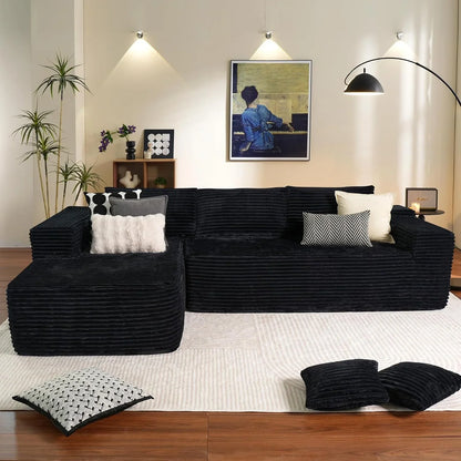 Ovios 104 In. Cloud Sectional Couch With L-Shape Chaise, Modern Modular Sofa With Deep Seat, Upholstered Couches For Living Room Bedroom