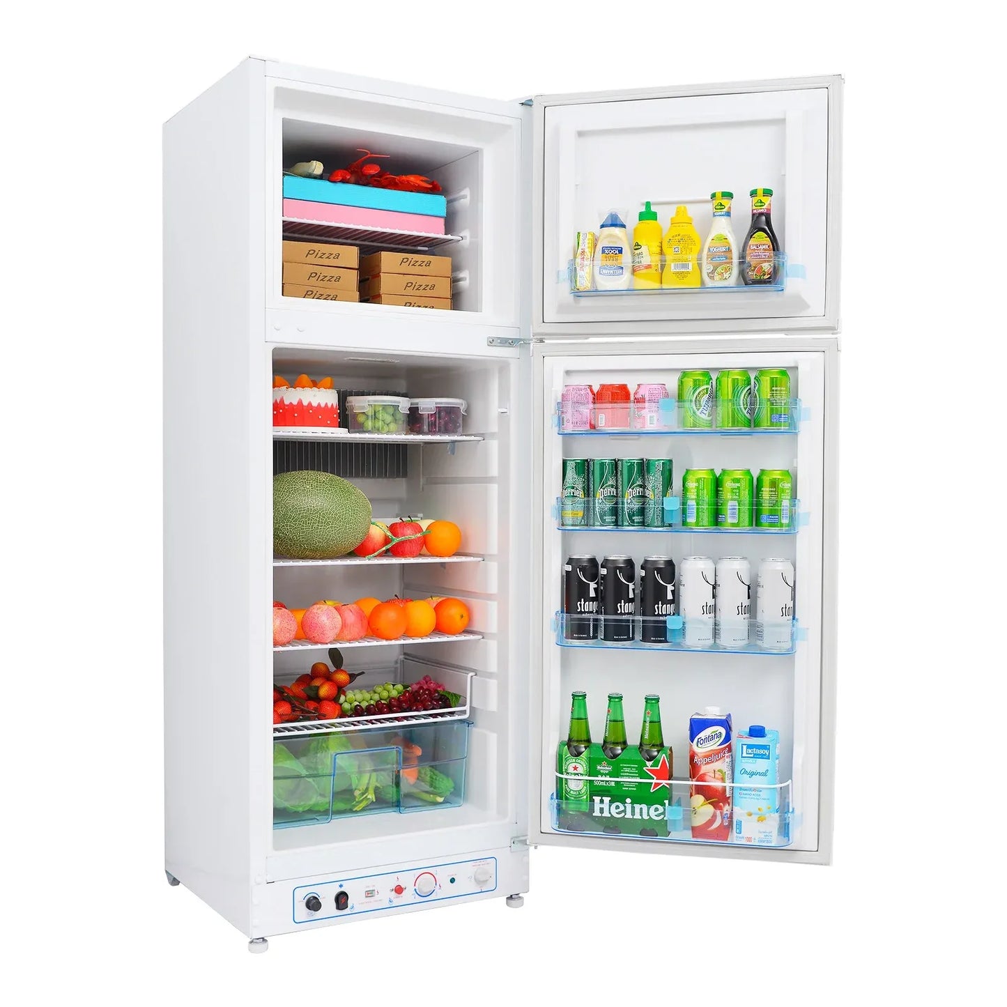 Smad 9.4 Cu. Ft. 64 In. H Propane Refrigerator AC 110V Freezer Large Capacity Frigde Camper Motorhome