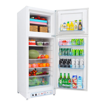 Smad 9.4 Cu. Ft. 64 In. H Propane Refrigerator AC 110V Freezer Large Capacity Frigde Camper Motorhome