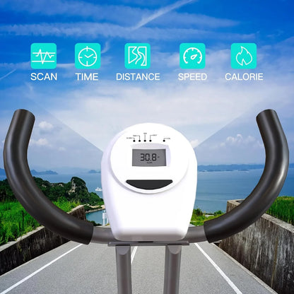 Foldable Exercise Bike Stationary Bikes For Home, 5-in-1 Indoor Workout Bike, Cycling Bike With 16-Level Quiet Magnetic Resistance