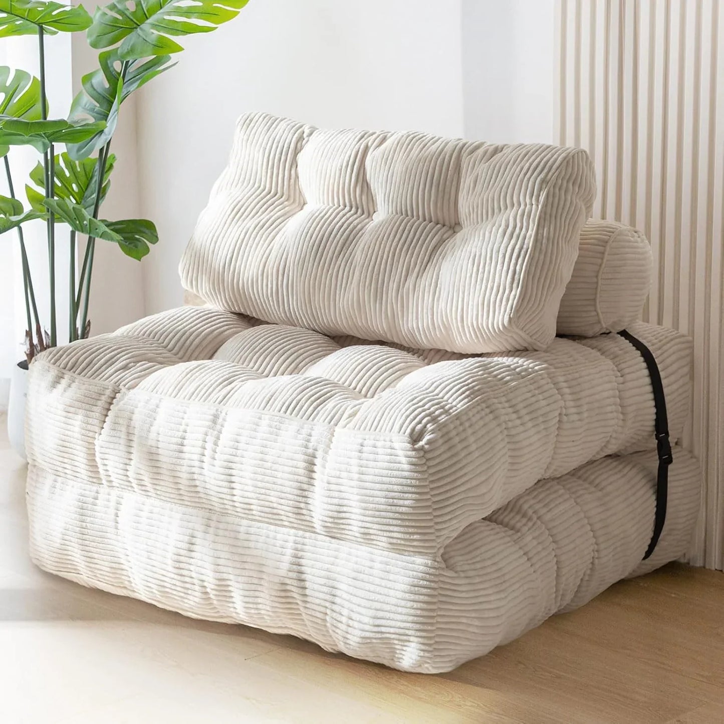 Maxyoyo Folding Sofa Bed, Convertible Sleeper Chair With Pilow Foldable Mattress With Back Support