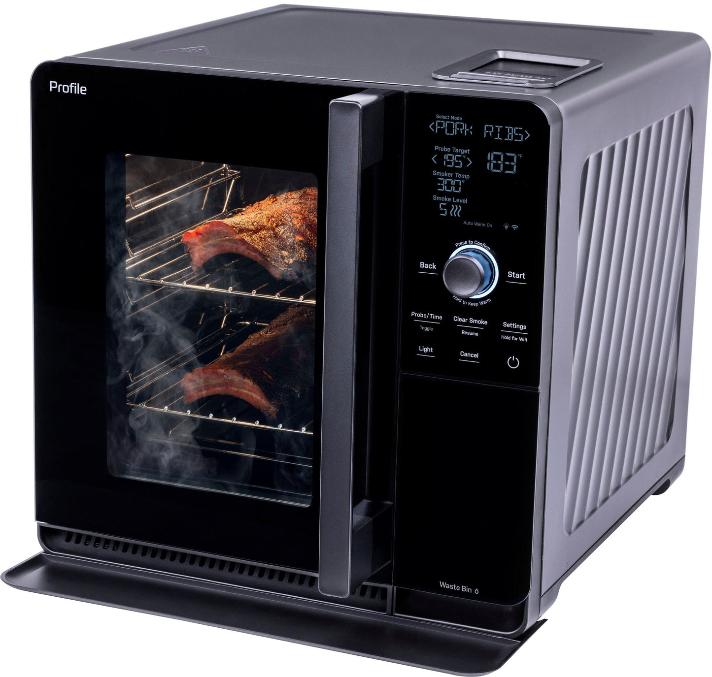 GE Profile, Smart Indoor Smoker, Black