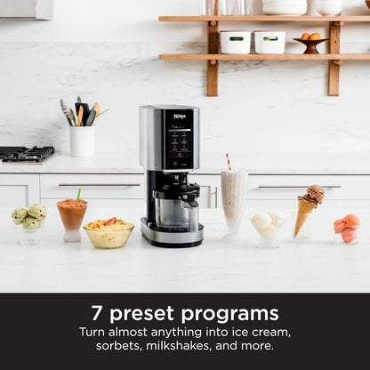 Ninja NC301 CREAMi Ice Cream Maker, For Gelato, Mix-Ins, Milkshakes, Sorbet, Smoothie Bowls And More, 7 One-Touch Programs, With
