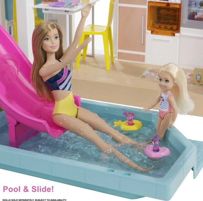 Barbie DreamHouse Playset With 10 Play Areas 75 Plus Furniture And Accessories Lights And Sounds
