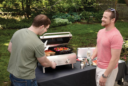 Cuisinart Chef's Style Tabletop Portable Propane Grill 20,000 BTU Stainless Steel Gas Grill