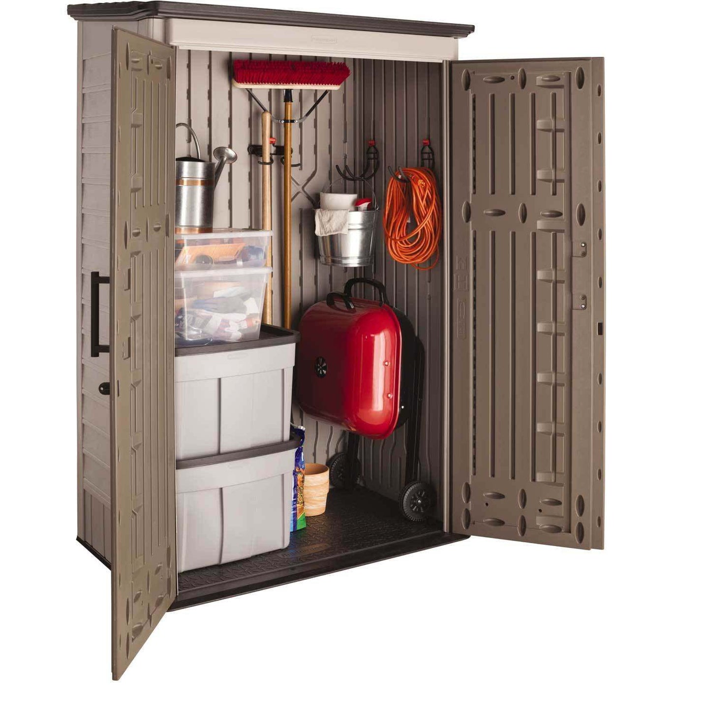Rubbermaid Outdoor Storage Shed, 52 Cu. Ft., Weather-Resistant, Lockable Doors