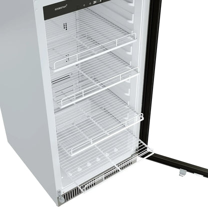 22 In. Wide 10.1 Cu. Ft. Commercial Beverage Merchandiser, Stainless Steel, Temp Alarm, Reversible Door