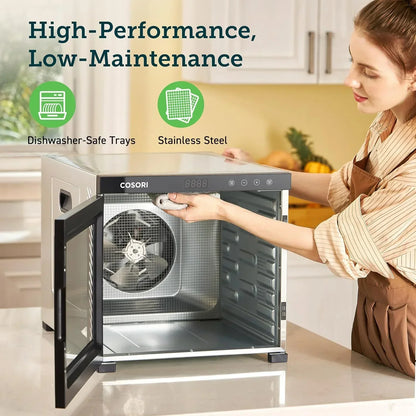 Cosori Food Dehydrator Bigger Than 7 Trays With Large 6.5 In. Drying Space 600W Power
