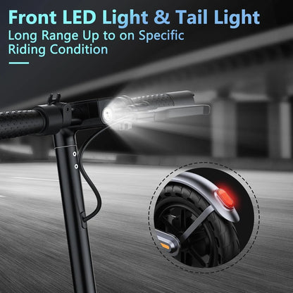 Electric Scooter, 350W/500W Powerful Motor, 8.5 In./10 In. Solid Tires, 19/22Mph, 28/21/12 Miles Range, Dual Braking