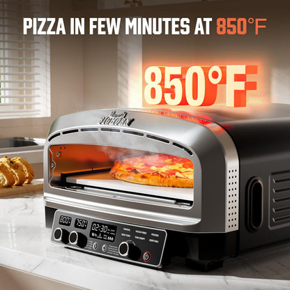 Big Horn 14 In. Electric Pizza Oven, Countertop, Stainless Steel