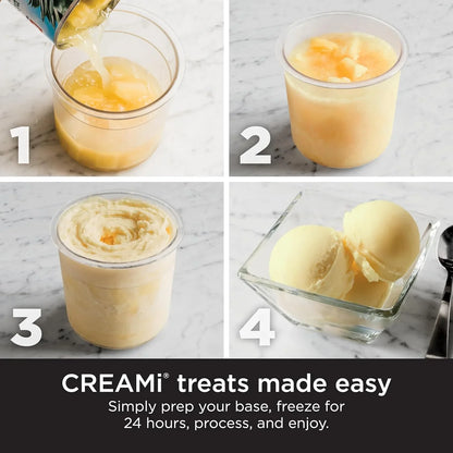 Ninja NC301 CREAMi Ice Cream Maker, For Gelato, Mix-Ins, Milkshakes, Sorbet, Smoothie Bowls And More, 7 One-Touch Programs, With