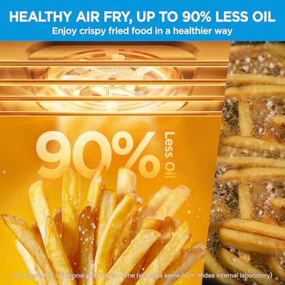 Midea Flexify French Door Toaster Oven Air Fryer Combo, 26.4 Qt, Extra Large Air Fryer Countertop Oven 10-in-1 Combo