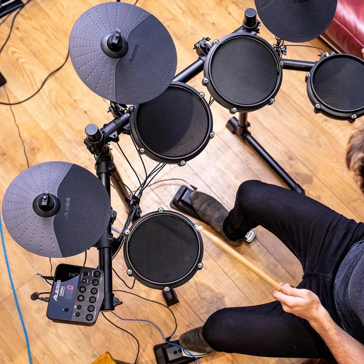 Alesis Turbo Mesh Kit- Electric Drum Set With Over 100 Sounds Mesh Drum Pad