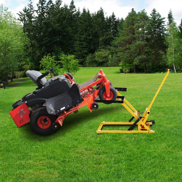 Lawn Mower Lift With Hydraulic Jack, 26 In. Lawn Mower Lift, Welded Solid Steel Construction, Weight Capacity 500 Lbs