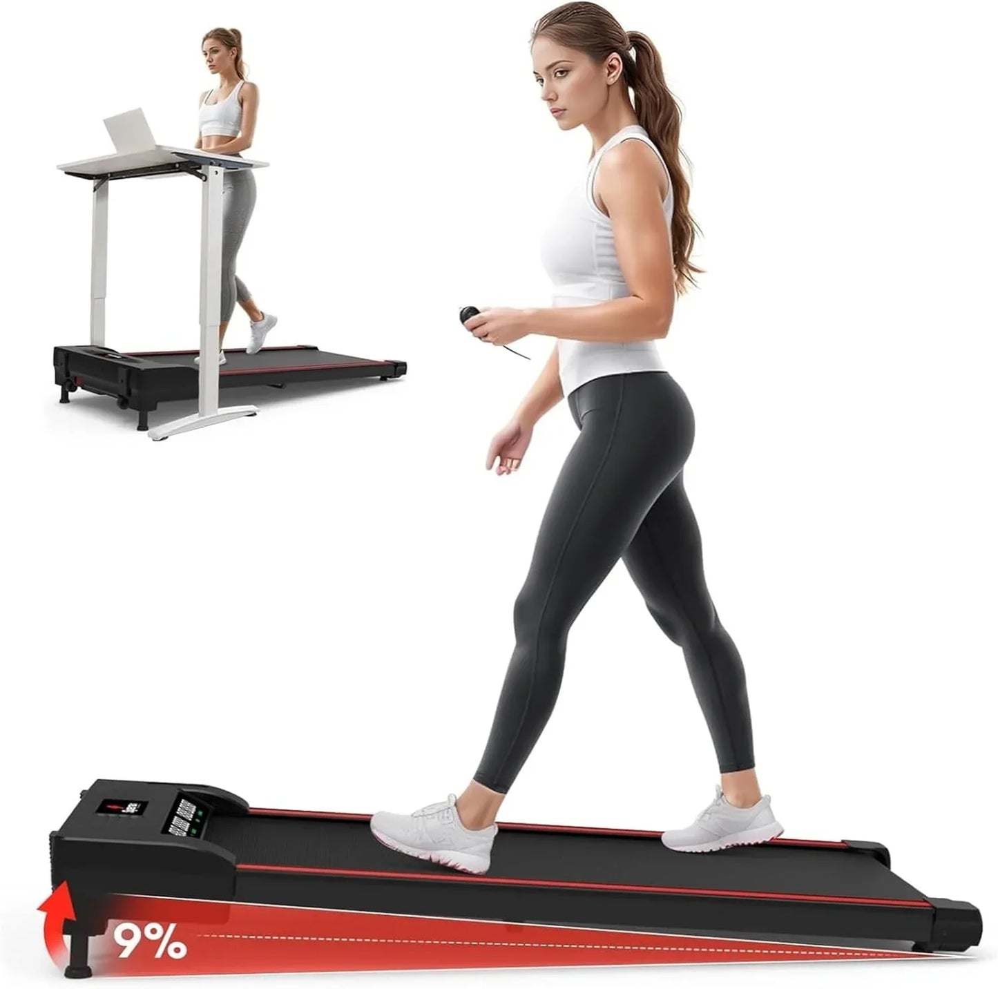 Walking Vibration Pad With App, 3-in-1 Under Desk Treadmill, 2.5HP Low Noise Walking Treadmill Pad With Remote Control