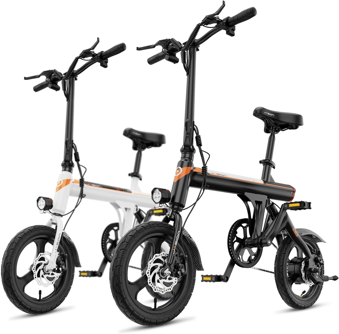 Jasion EB3 Electric Bike Adults 21mph, 500W Peak Motor, 270Wh Battery, Rear Suspension, 3 Levels Assist