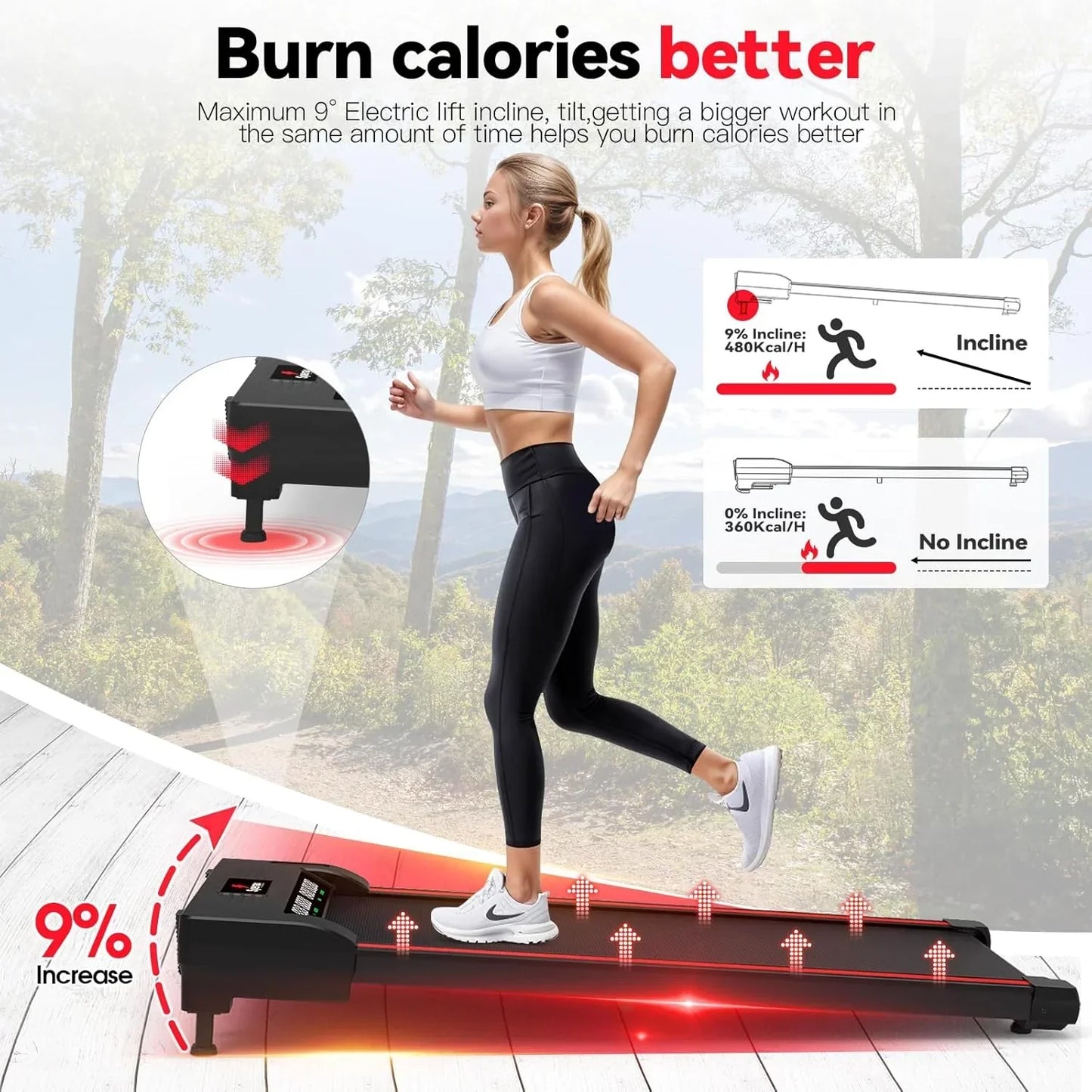 Walking Vibration Pad With App, 3-in-1 Under Desk Treadmill, 2.5HP Low Noise Walking Treadmill Pad With Remote Control