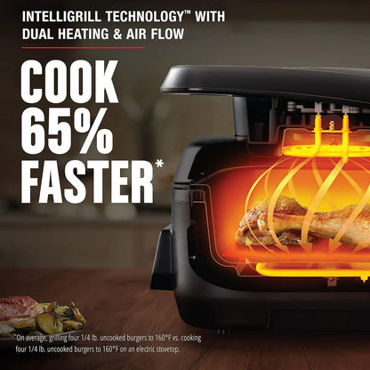 George Foreman Beyond Grill锟 7-in-1 Electric Indoor Grill With Air Fry Technology, MCAFD800D, Black, Large