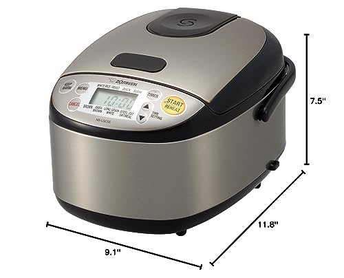 Zojirushi Rice Cooker And Warmer, 3-Cups, Stainless Black