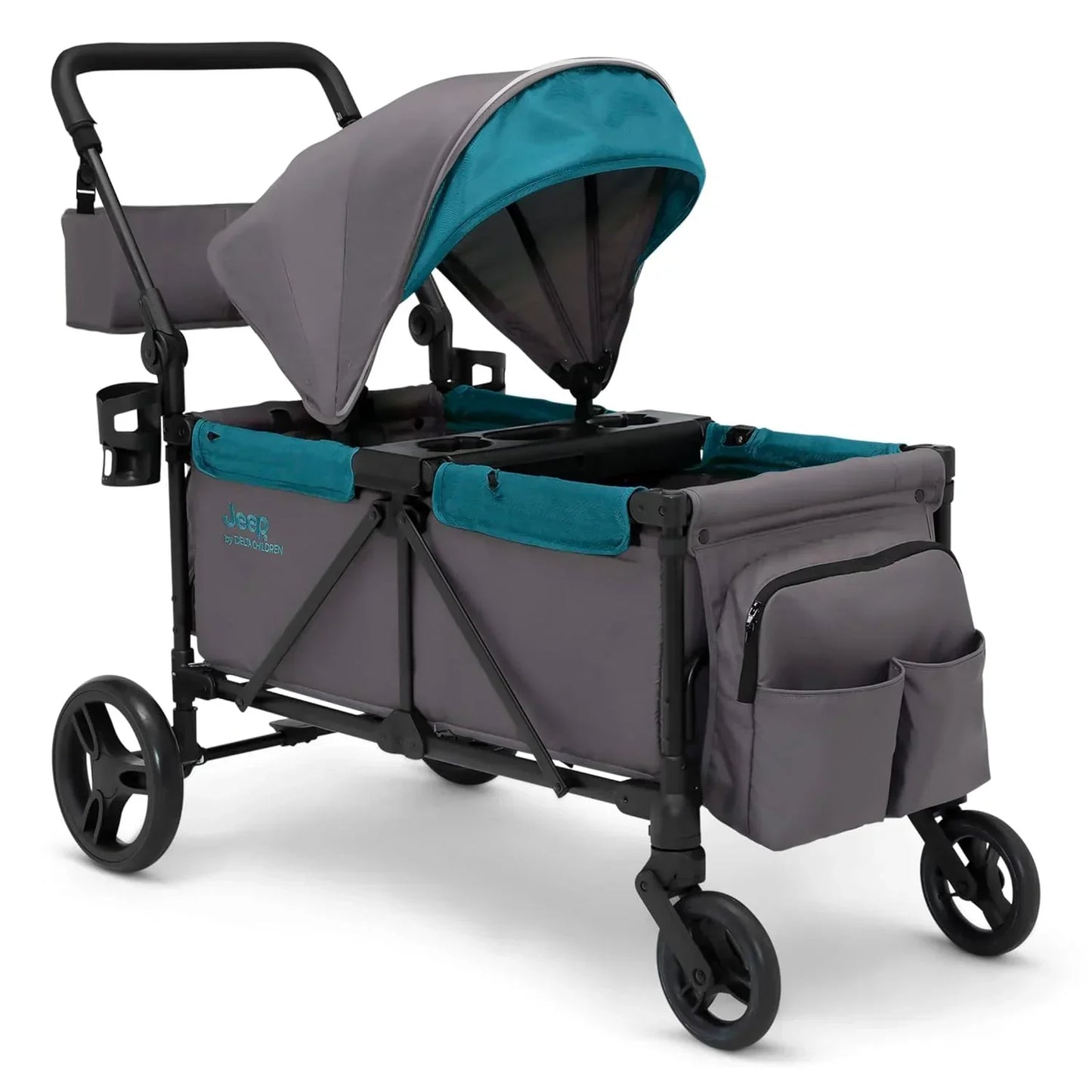 Jeep Sport All-Terrain Stroller Wagon By Delta Children Includes Canopy Parent Organizer