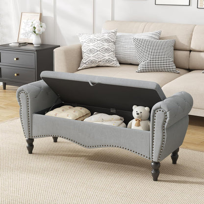 Furniliving Modern Storage Ottoman Bench