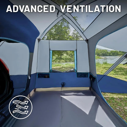 Timber Ridge 5-9 Person SUV Tent With Screen Porch And Awning For Family Camping, Weather Resistant And Portable Van Or Car Tent