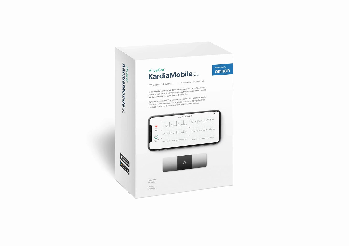 KardiaMobile 6L Personal EKG Monitor With Most Smartphones