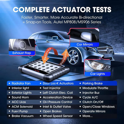 Bidirectional Tool As MK808BT Pro MX808S M808Z, Function As MaxiCheck MX900, Active Test, All System Diagnose, Injector Coding