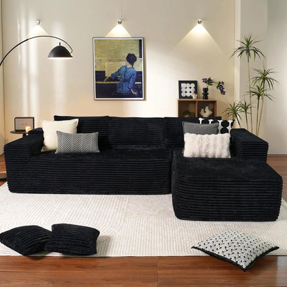 Ovios 104 In. Cloud Sectional Couch With L-Shape Chaise, Modern Modular Sofa With Deep Seat, Upholstered Couches For Living Room Bedroom