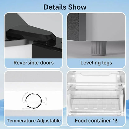 Bangson Upright Freezer 7.0 Cu. Ft. Stand Up Freezer Convertible Upright Freezer/Refrigerator